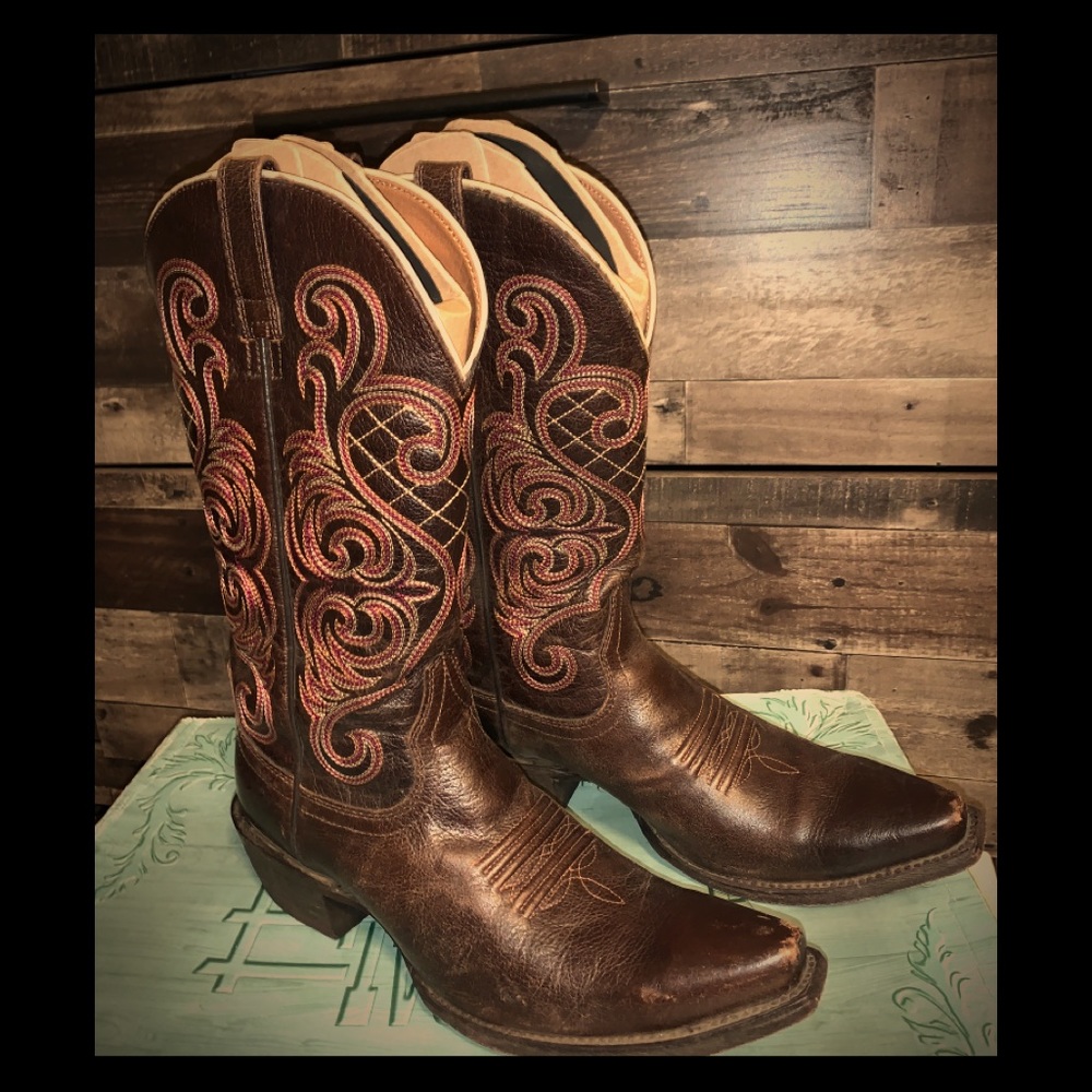 Ariat Brown Cowboy Boots 9
